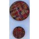 Bouton en coco rouge 25, 40 mm