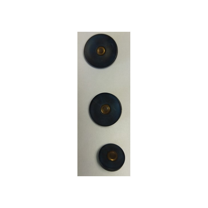 Bouton bleu marine/bronze 15, 20, 22 mm  - 1