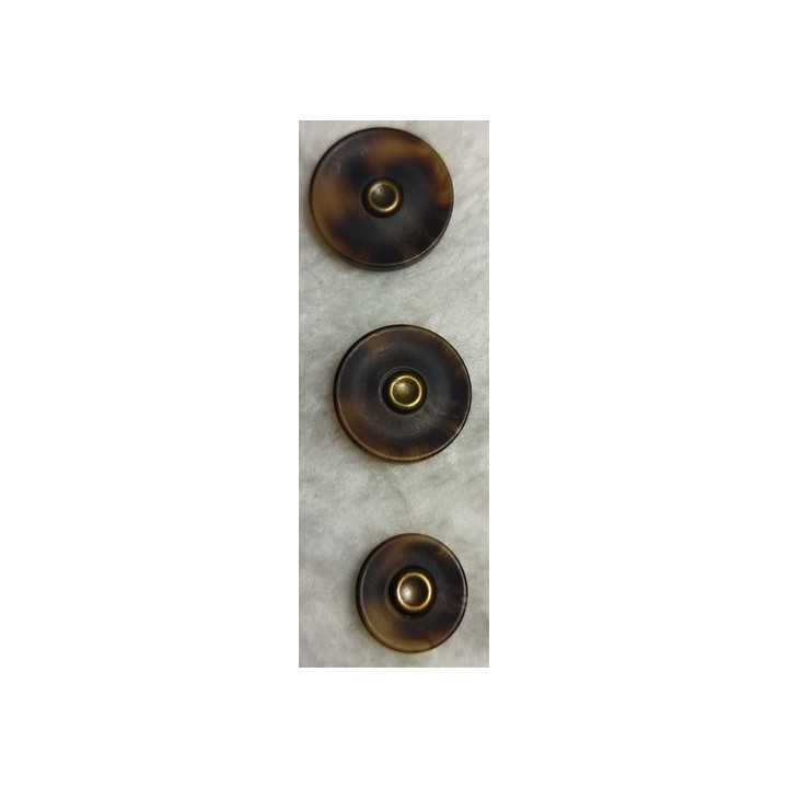 Bouton marron/bronze 15, 20 et 22 mm  - 1