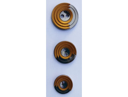 Bouton doré brillant 15, 18 et 22 mm