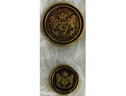 Bouton bouclier couronne gold15, 22 mm