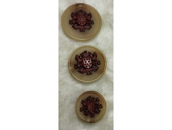 Bouton bouclier lions 15 mm, 20 mm et 22 mm