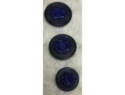 Bouton gris bleu 15 mm, 20 mm et 22 mm  - 1