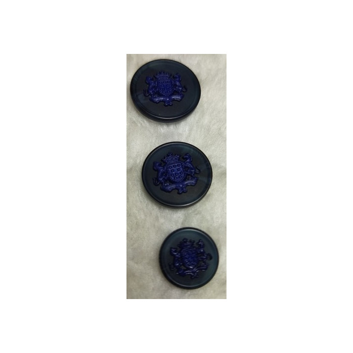 Bouton gris bleu 15 mm, 20 mm et 22 mm  - 1