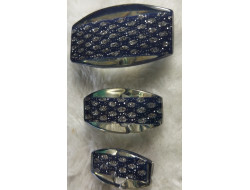 Bouton bleu marine avec brillants 23 mm, 30 mm et 40 mm