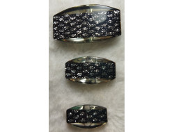 Bouton noir avec brillants 23 mm, 30 mm et 40 mm
