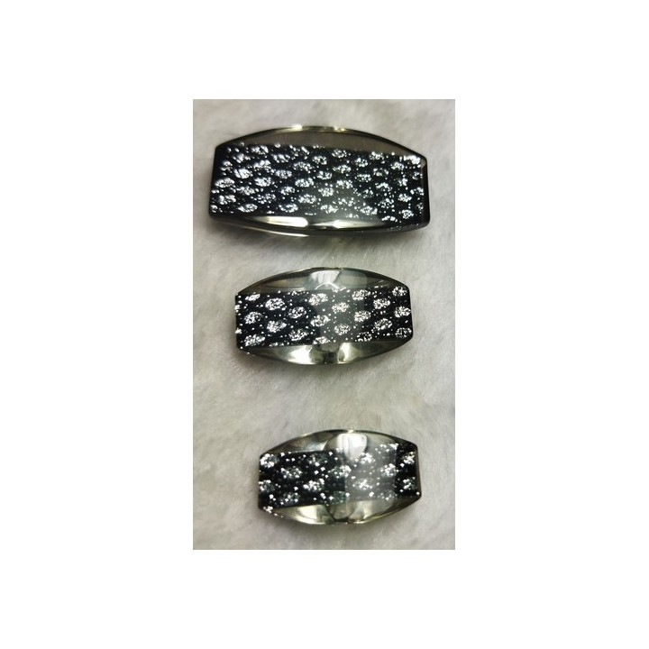 Bouton gris foncé avec brillants 23 mm, 30 mm et 40 mm  - 1