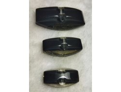 Bouton gris foncé avec brillants 23 mm, 30 mm et 40 mm  - 2