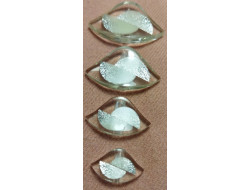 Bouton blanc brillant 24, 32, 40, 45 mm