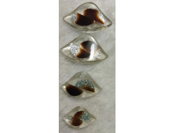 Bouton marron brillant 24, 32, 40, 45 mm