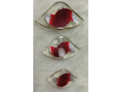 Bouton rouge brillant 24, 32, 40 mm