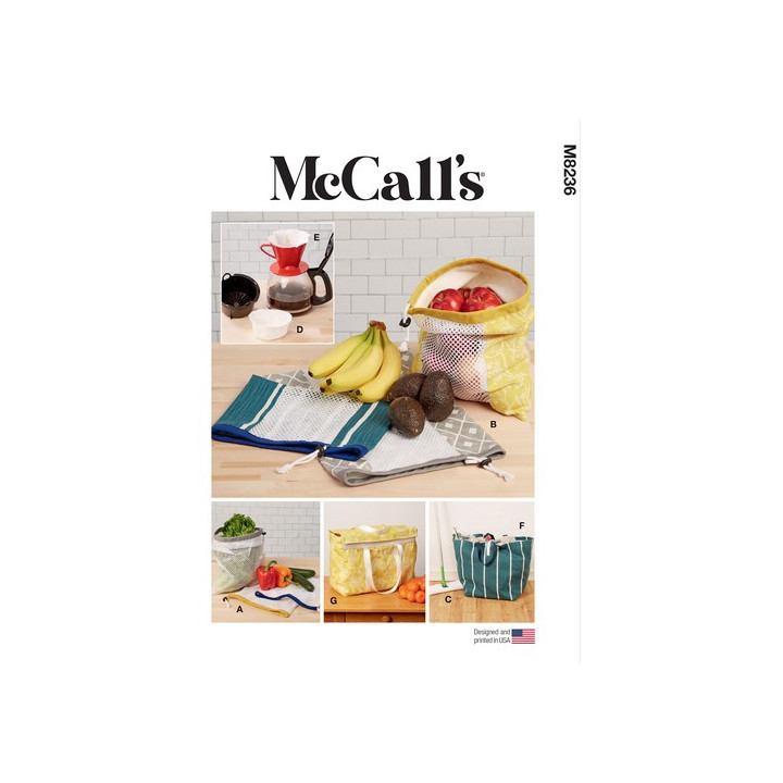 sac de courses, pour fruits et légumes,serpillière, filtre à café -  Mc Call's - M8236
