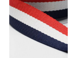 Sangle 30 mm Bleu blanc rouge