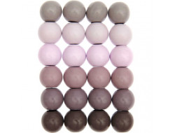Perles de macramé en bois, tons de rose