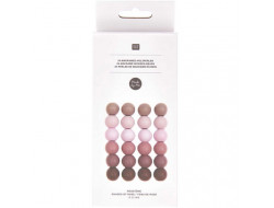 Perles de macramé en bois, tons de rose  - 2