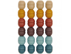 Perles de macramé en bois, multi couleur