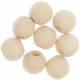 Perles de macramé en bois naturel