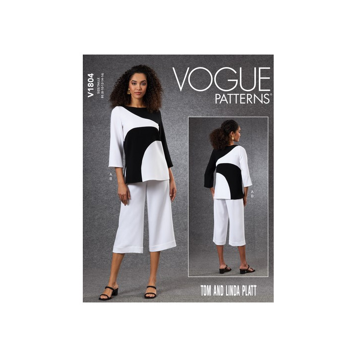 Patron de tunique et pantalon - Vogue V1804  - 1