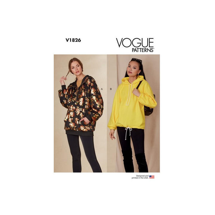 Patron de haut ou sweat-shirt - Vogue V1826