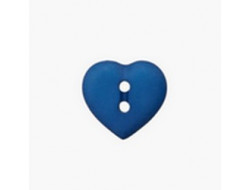 Bouton coeur bleu marine 12 mm