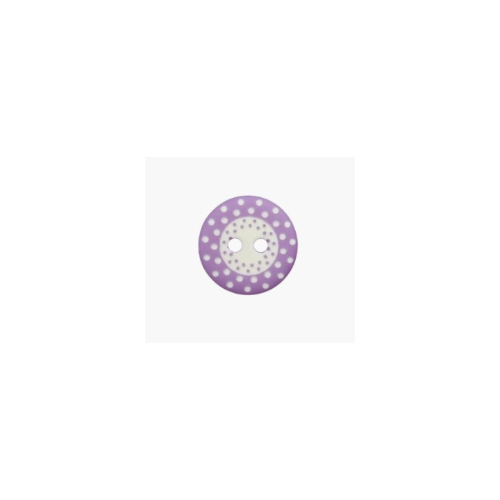 Bouton lilas15 mm  - 1