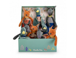 9 doudous-hochets Pomme des Bois - Moulin Roty