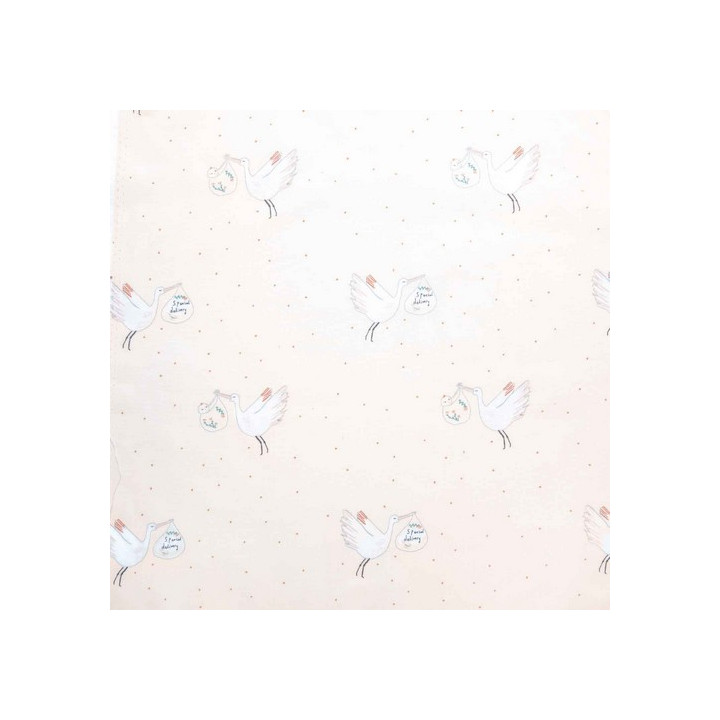 Tissu coton cigogne  - 1