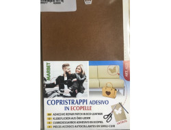Pièce autocollante en simili-cuir marron