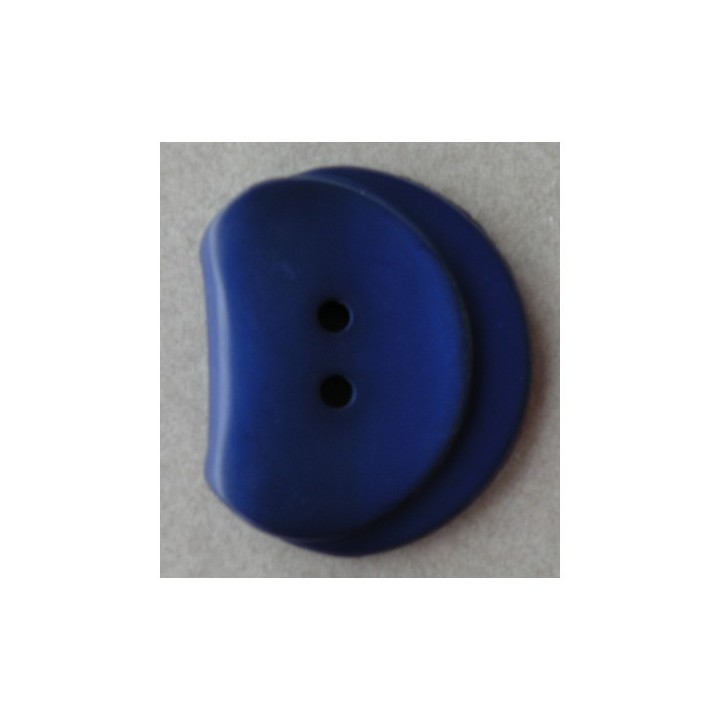 Bouton bleu roi foncé 35 mm  - 1