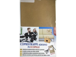 Pièce autocollante en simili-cuir camel