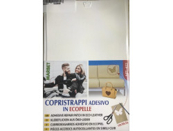 Pièce autocollante en simili-cuir blanc