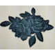 Ecusson thermocollant fleurs roses bleues