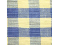 Tissu coton mousseline double gaze à carreaux