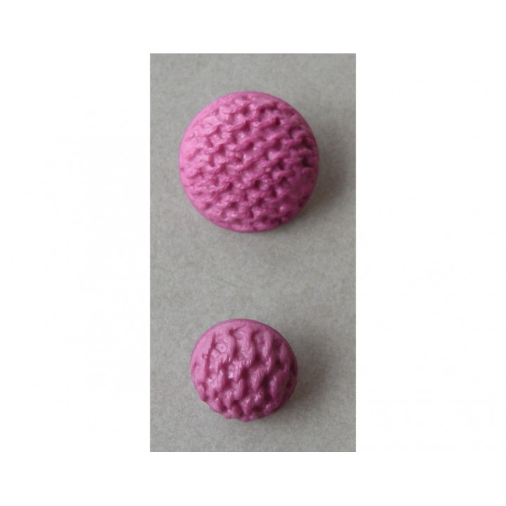 Bouton rose cyclamen 18 et 25 mm  - 1