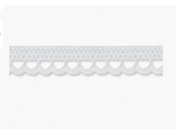 Dentelle coton blanche Largeur 10 mm