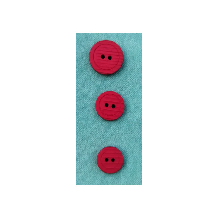 Bouton classique rouge 15, 18 et 22 mm