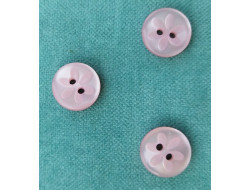 Bouton rose effet nacré