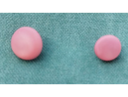 Bouton demi boule nylon rose 8 et 12 mm