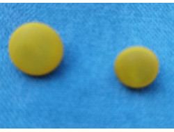 Bouton demi boule nylon jaune 8 et 12 mm