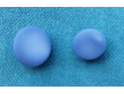 Bouton demi boule nylon bleu 8 et 12 mm  - 1
