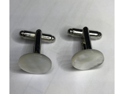 Boutons de manchettes - Nacre blanc