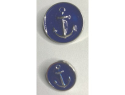 Bouton métal ancre de marine 23, 15 mm