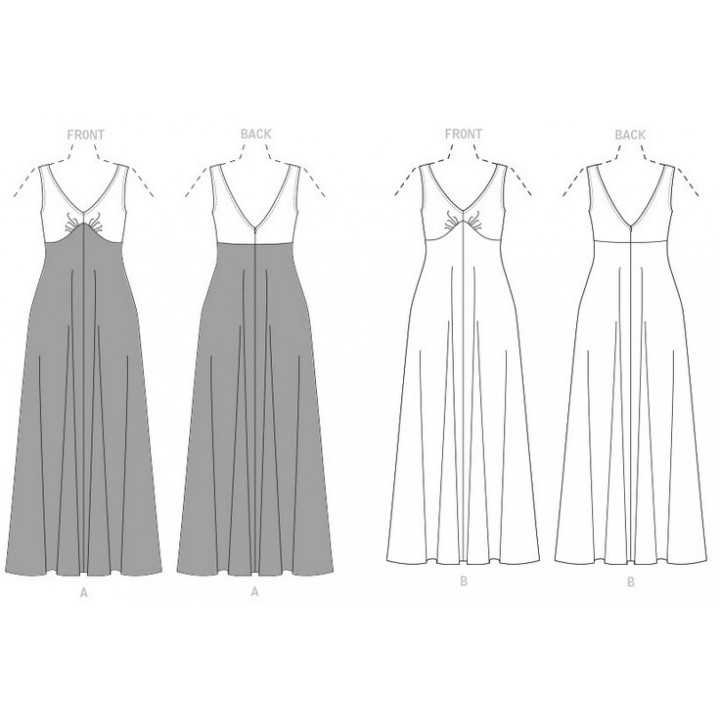 Patron de robe soirée ou cérémonie - Vogue 1842  - 2
