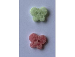 Bouton papillon rose ou vert