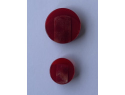 Bouton couture rouge 15 et 22 mm