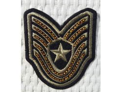 Ecusson thermocolant Military Girl galons