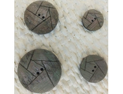 Bouton classique gris 18, 23, 27, 34 mm