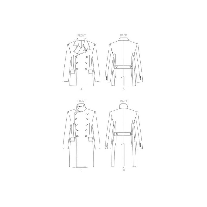 Patron de veste et manteau pour homme - Vogue 1853  - 3