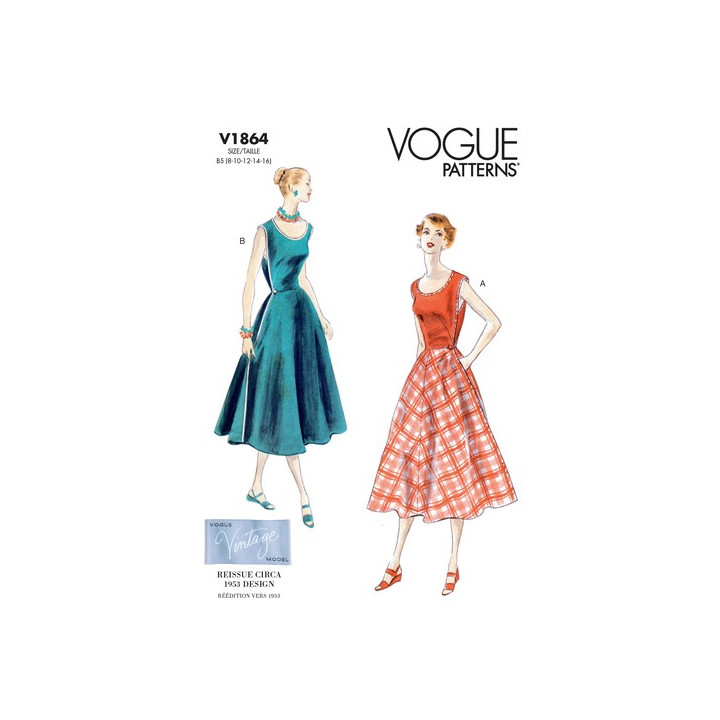 Patron de robe - Vogue V1864  - 1