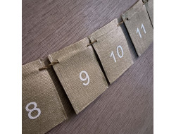 Guirlande calendrier de l'Avent naturel